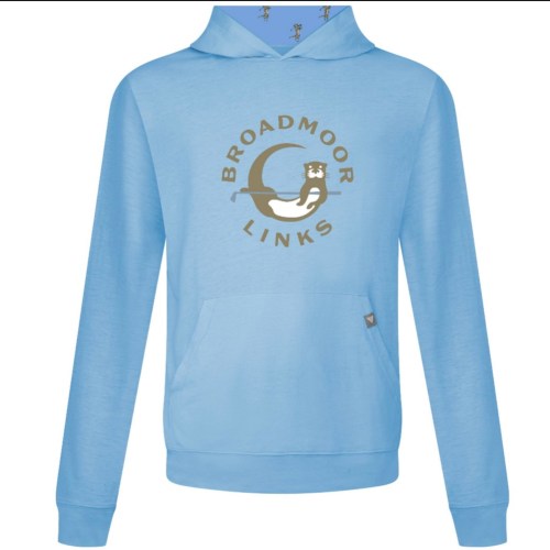 Sky Blue Level Wear Hoodie Broadmoor logo