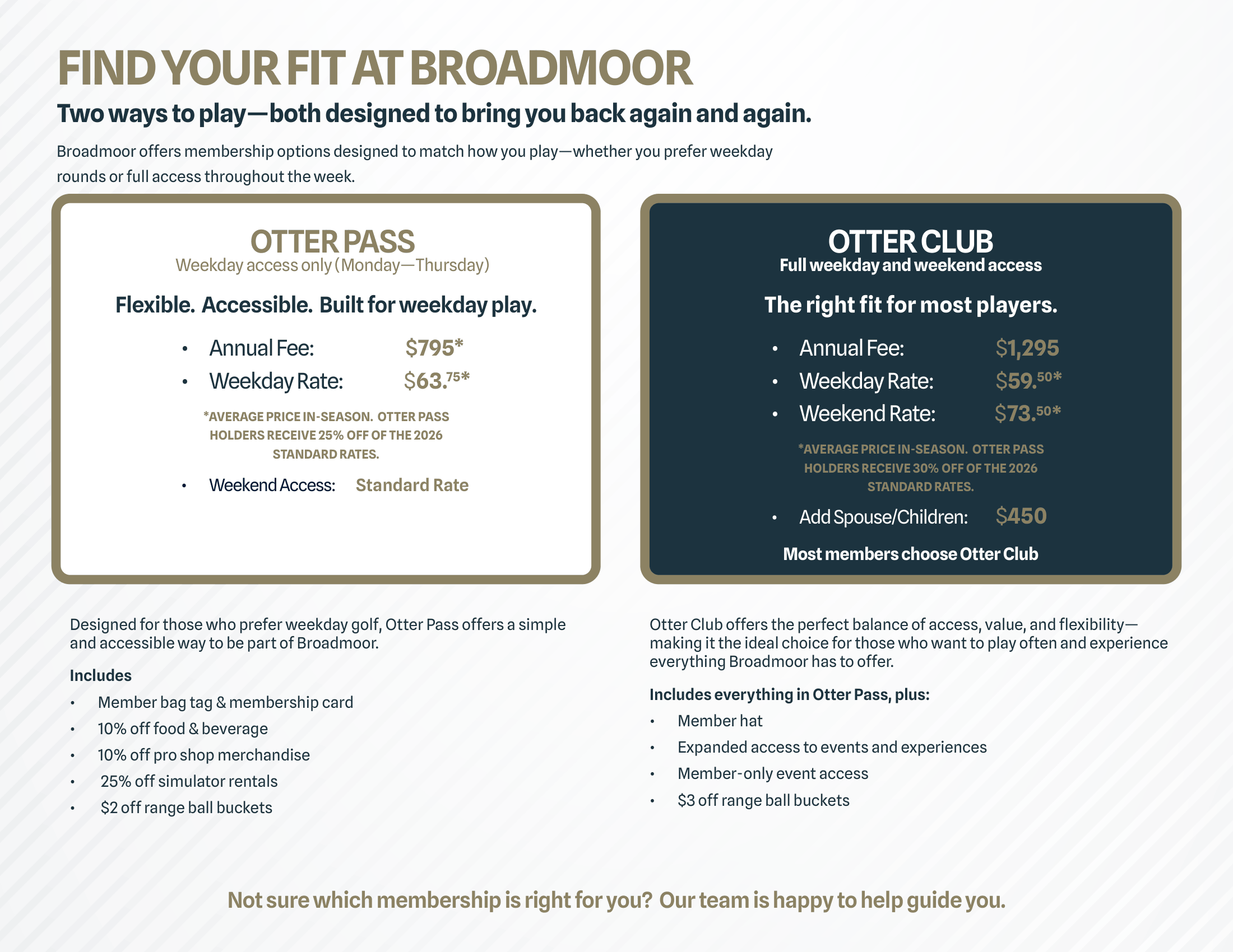 Broadmoor Membership Booklet 2026